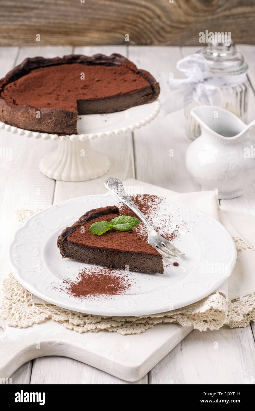 Chocolate tarte Stock Photo