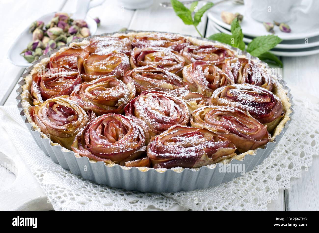 French apple pastry Stock Photo