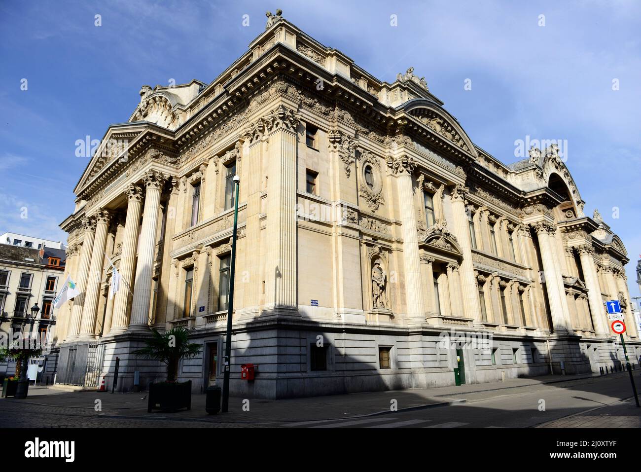 The Brussels Stock Exchange on the Place de la Bourse/Beursplein in Brussels, Belgium. Stock Photo