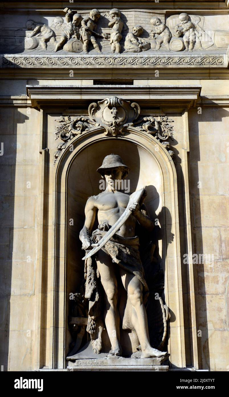 The Brussels Stock Exchange on the Place de la Bourse/Beursplein in Brussels, Belgium. Stock Photo