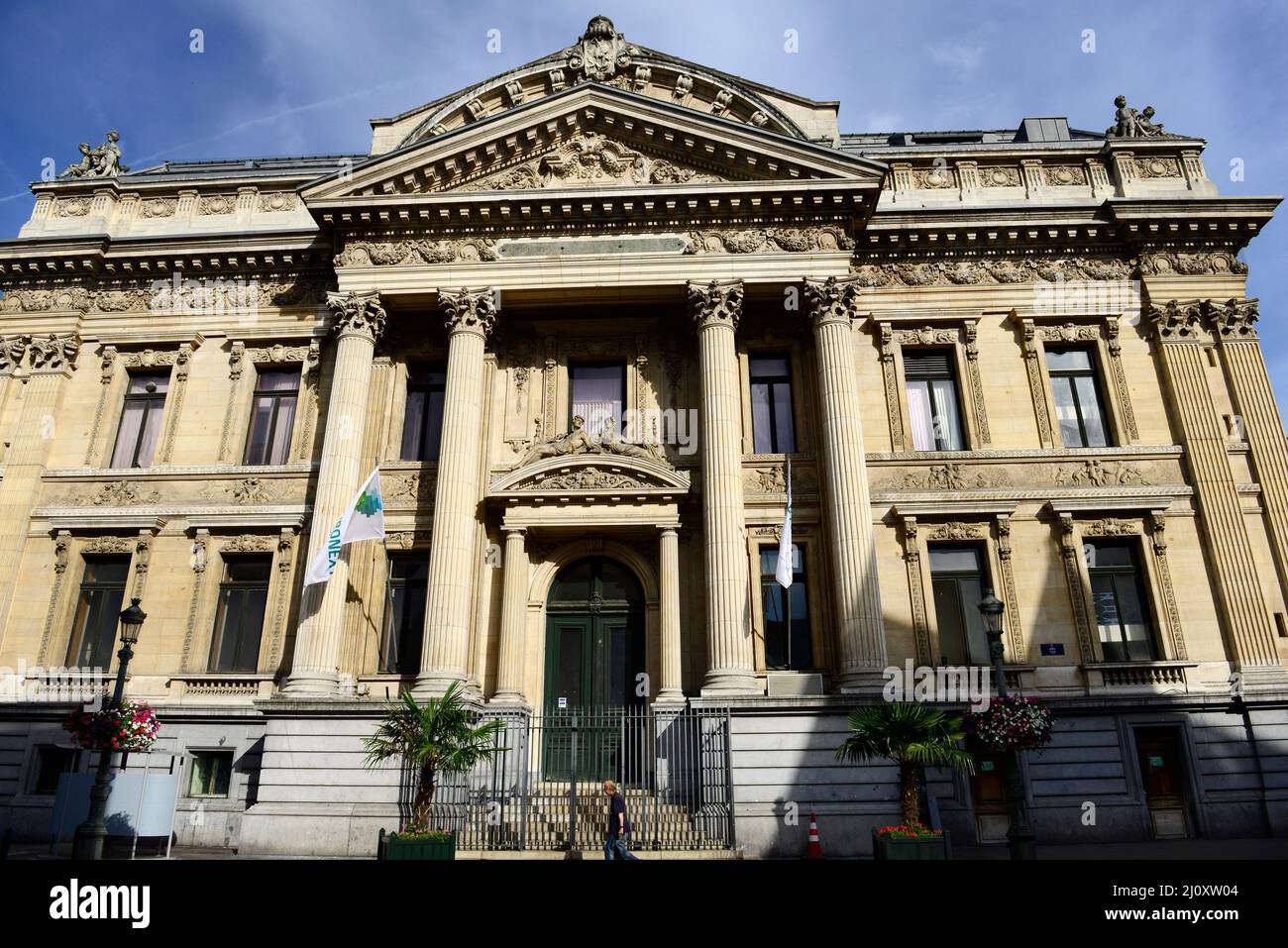 The Brussels Stock Exchange on the Place de la Bourse/Beursplein in Brussels, Belgium. Stock Photo