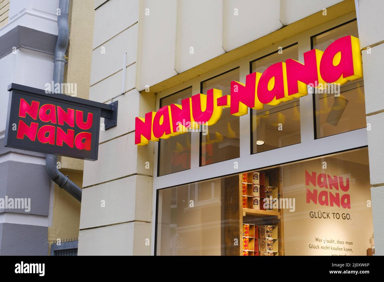 Sign and Logo NANU NANA Stock Photo