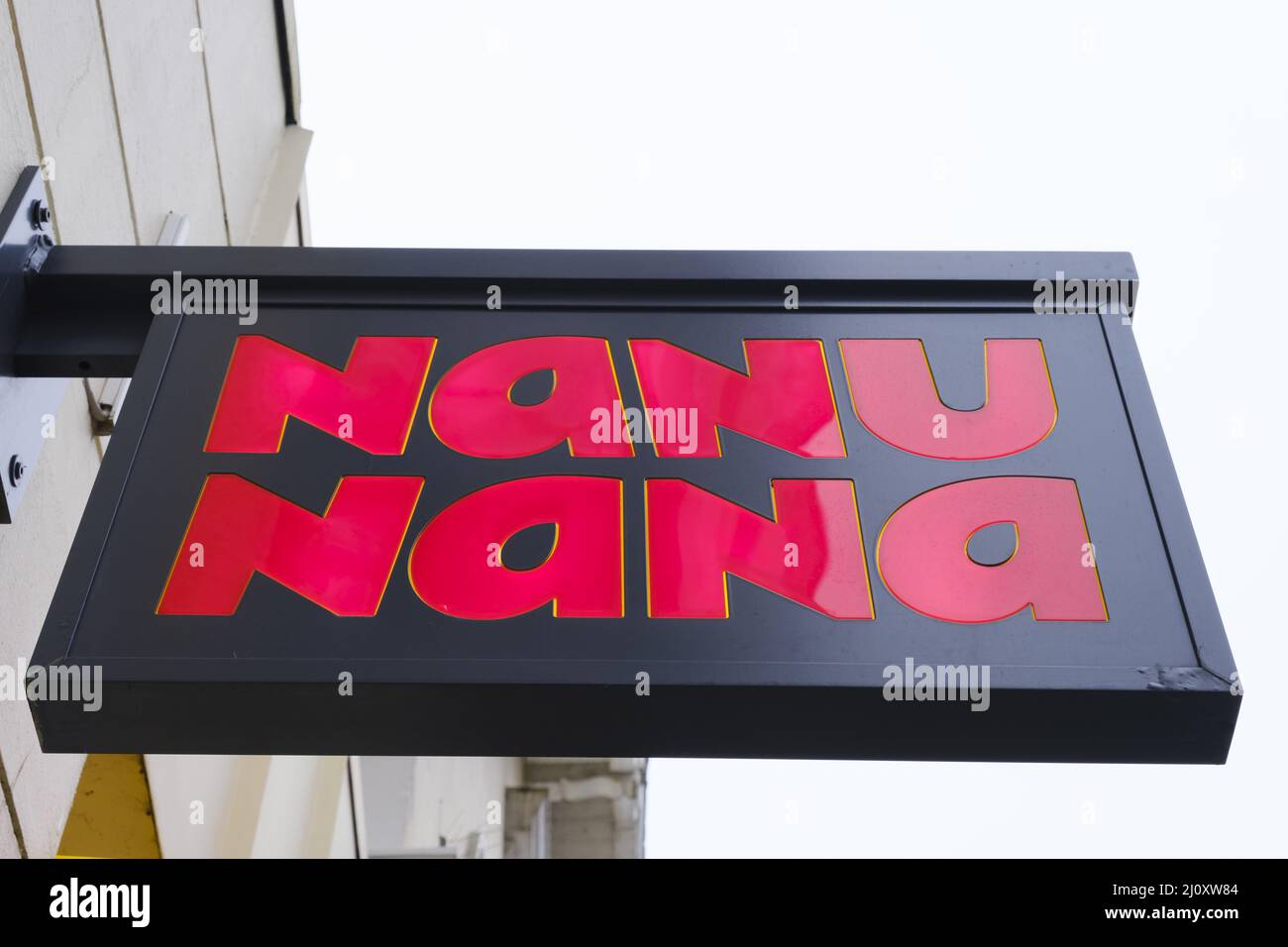Sign and Logo NANU NANA Stock Photo