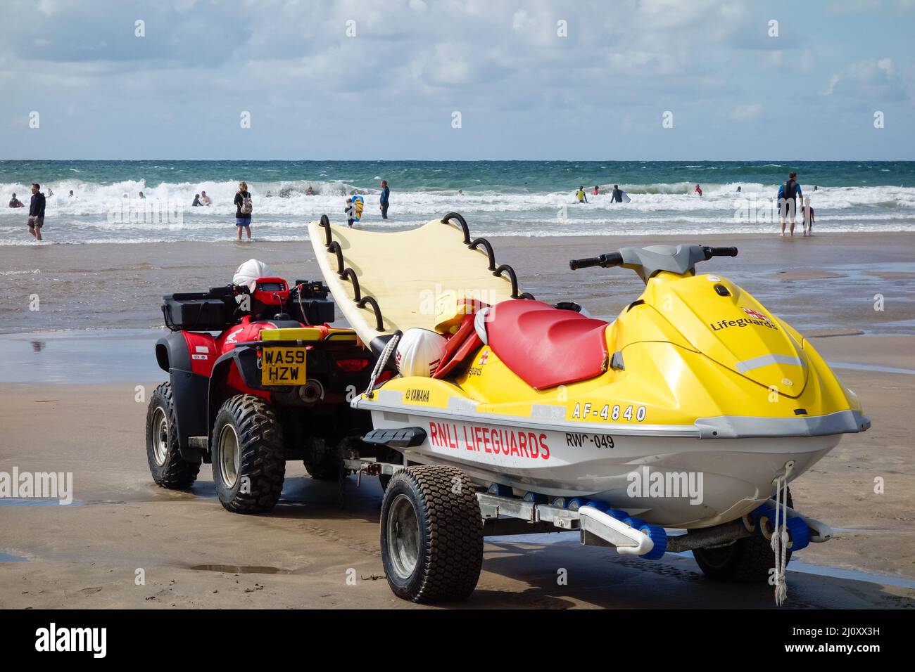 RNLI vehicles at Bude in Cornwall Stock Photo - Alamy