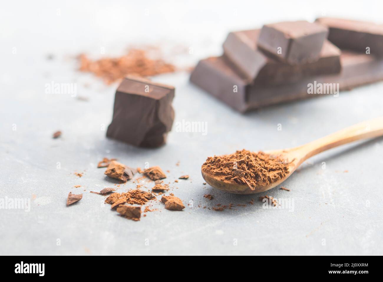 dark chocolate stack close up Stock Photo - Alamy