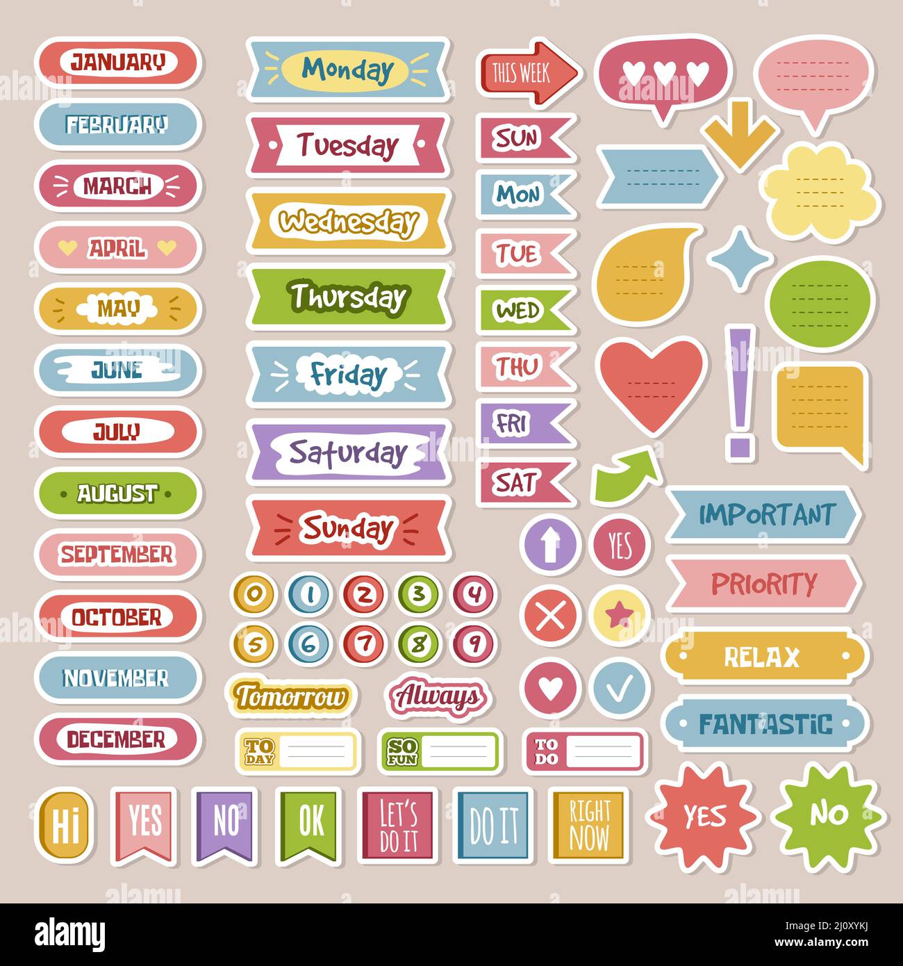 Journal Stickers Images – Browse 46,646 Stock Photos, Vectors, and Video