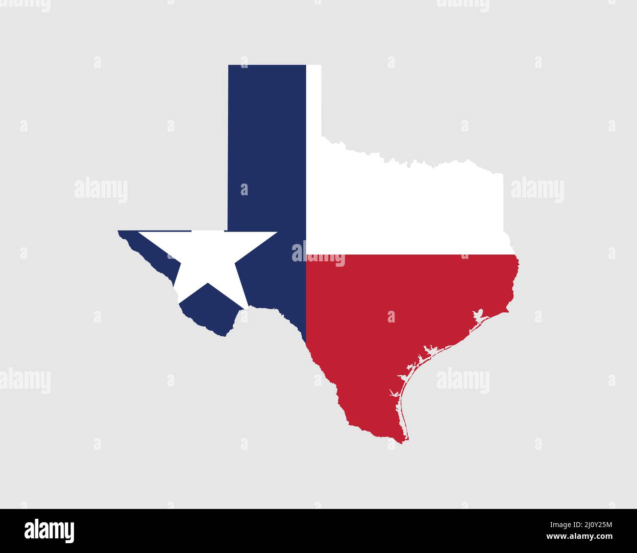 Texas Map Flag. Map of TX, USA with the state flag. United States, America, American, United States of America, US State Banner. Vector illustration. Stock Vector