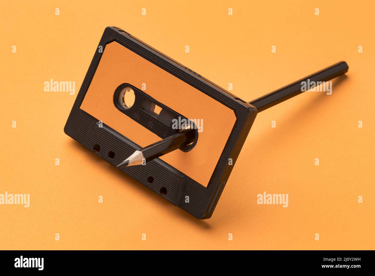 Vintage cassette tape pencil recording film. High quality photo Stock Photo Alamy