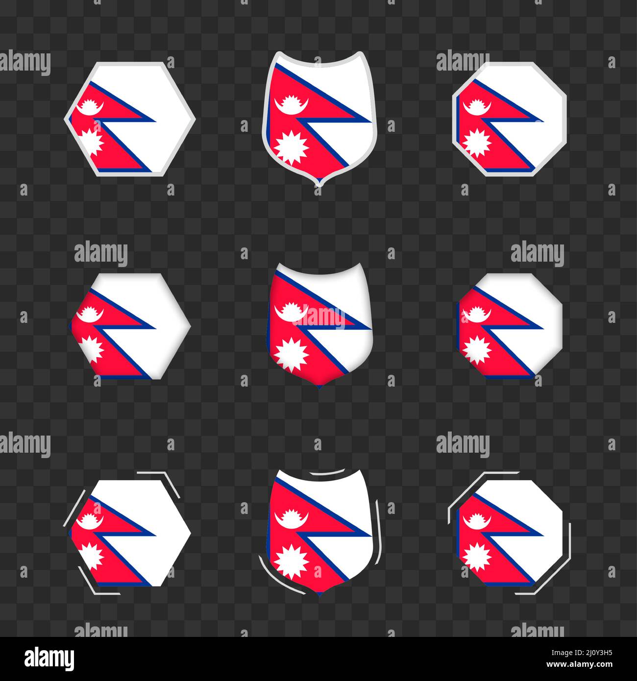 National Symbols Of Nepal On A Dark Transparent Background Vector national-symbols-of-nepal-on-a-dark-transparent-background-vector