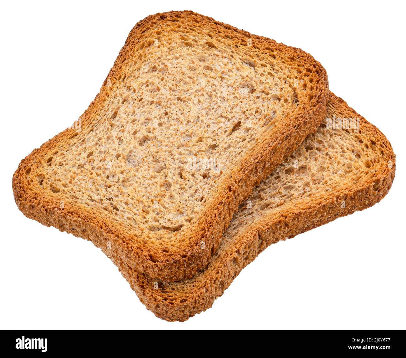 Bread rusk isolated on white background Stock Photo - Alamy