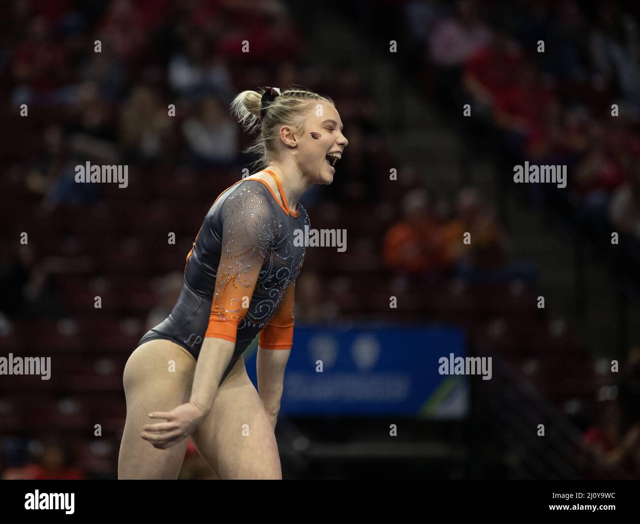 March 19, 2022 Oregon State University gymnast and Olympic gold