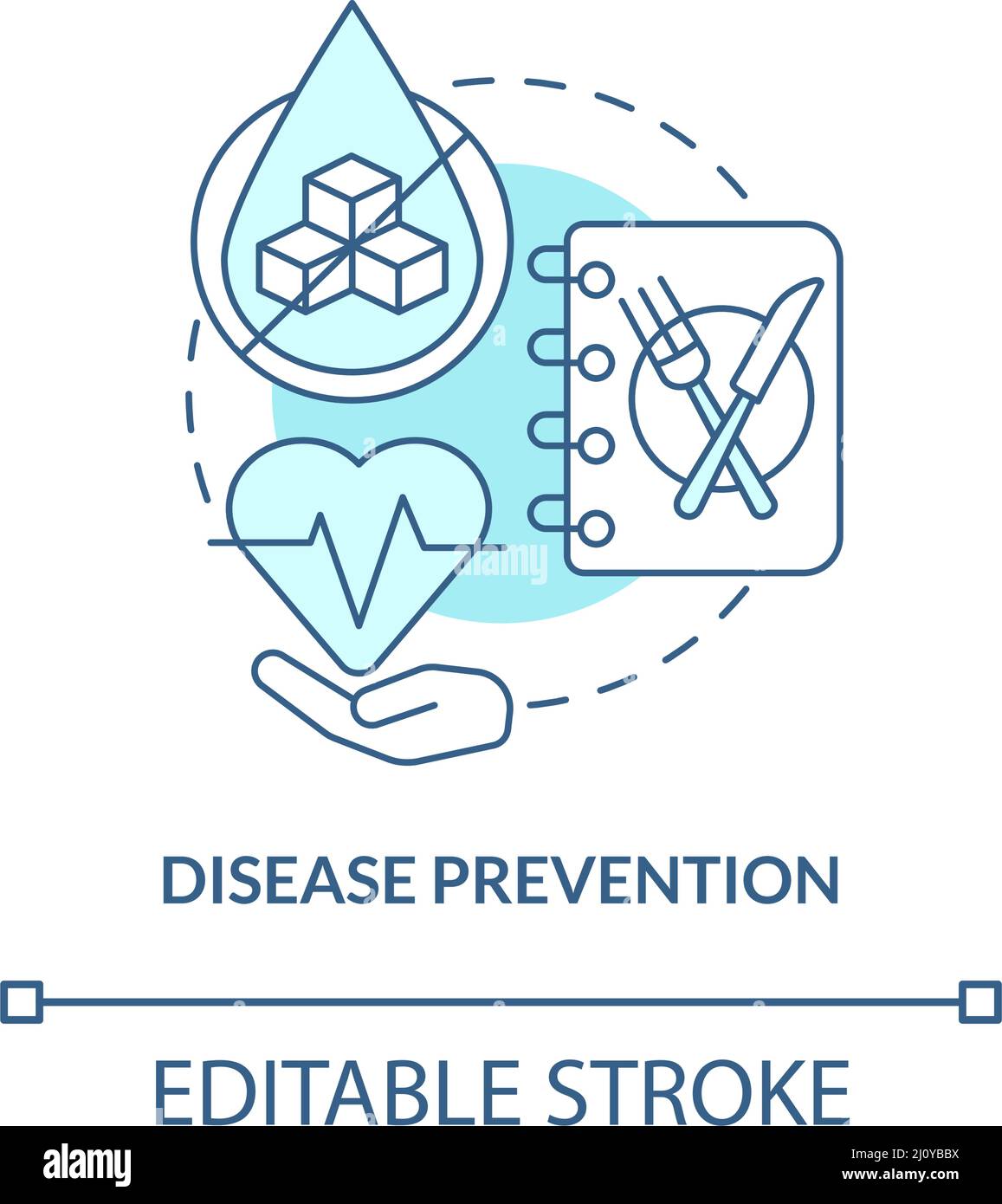 Disease prevention turquoise concept icon Stock Vector Image & Art - Alamy