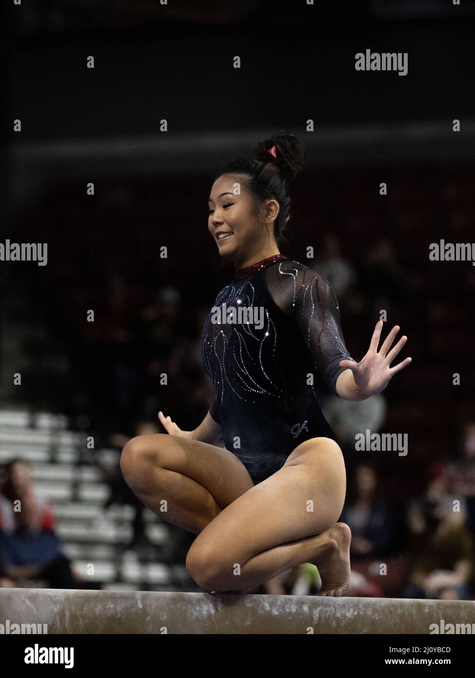 March 19, 2022 University of Utah gymnast Cristal Isa competes during