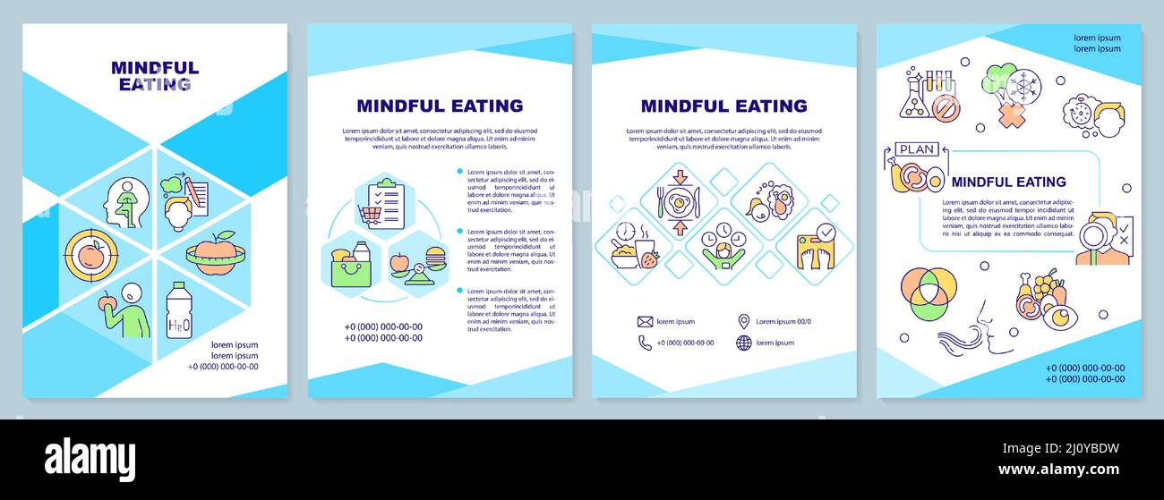 Mindful eating brochure template Stock Vector Image & Art - Alamy