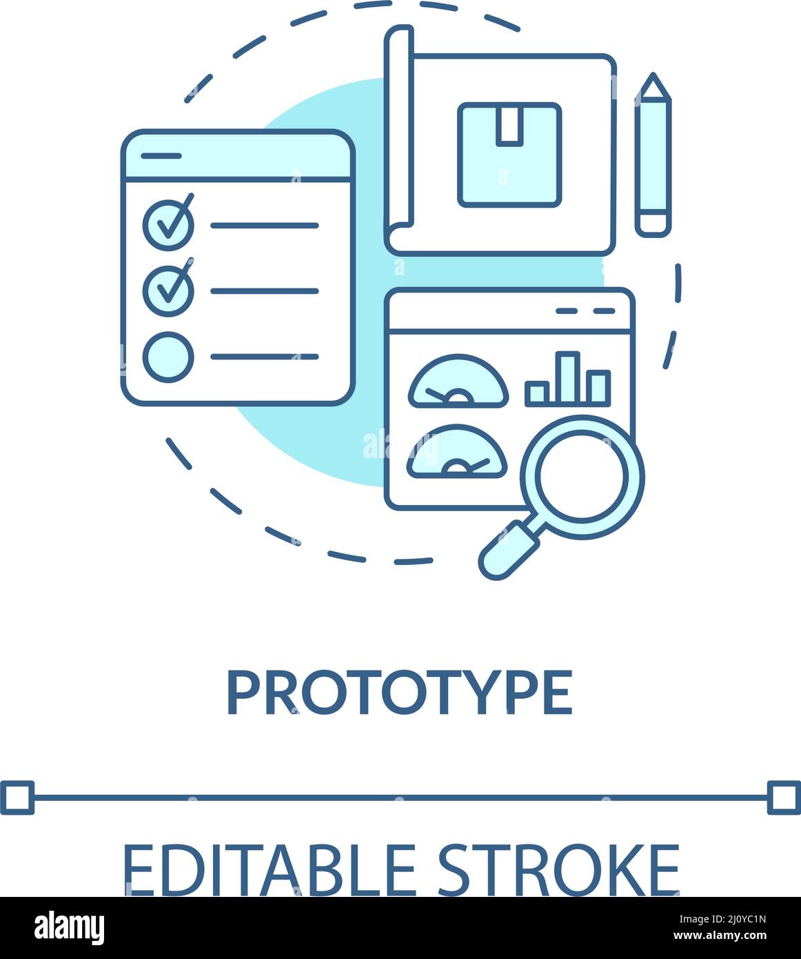 Prototype turquoise concept icon Stock Vector Image & Art - Alamy