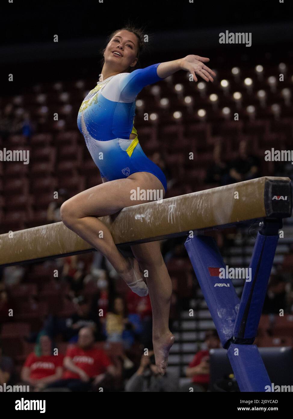 March 19, 2022 UCLA gymnast Ana Padurariu competes during the 2022 Pac