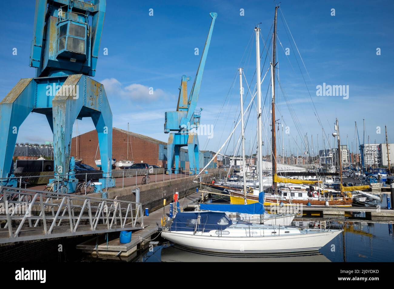 Ipswich marina Suffolk UK Stock Photo