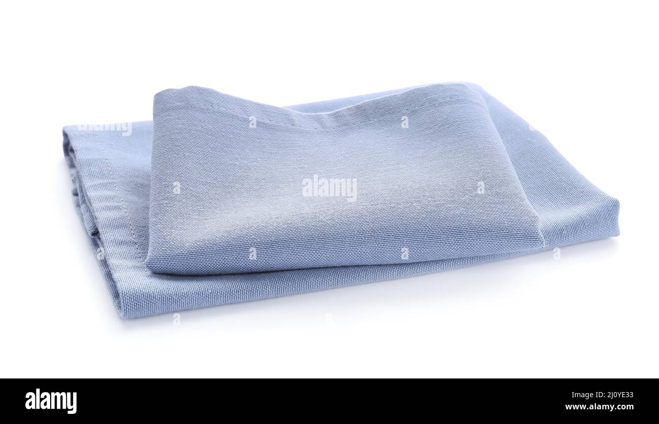 Clean napkins isolated on white Stock Photo Alamy