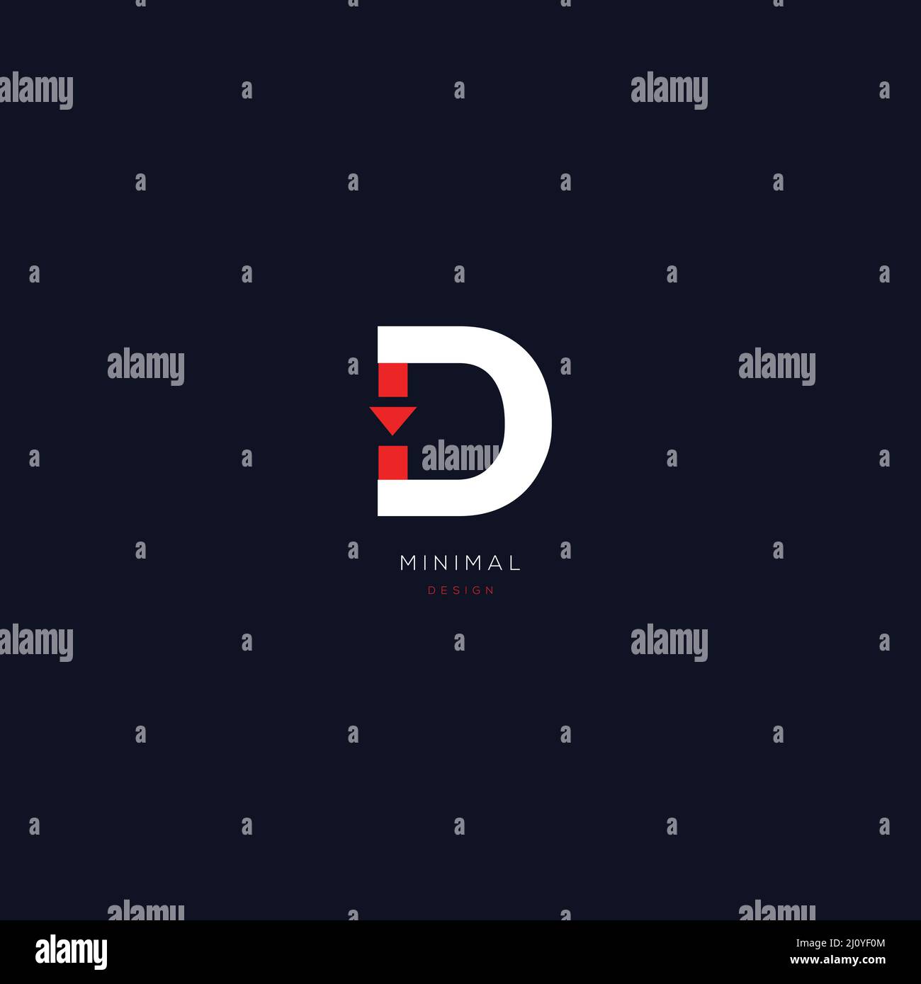 Letter D logo icon design template elements Stock Vector