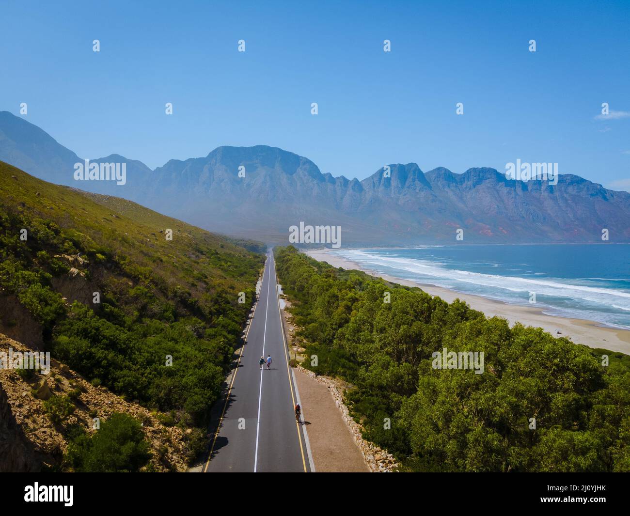Kogelbay beach Western Cape South Africa, Kogelbay Rugged Coast Line with spectacular mountains Stock Photo