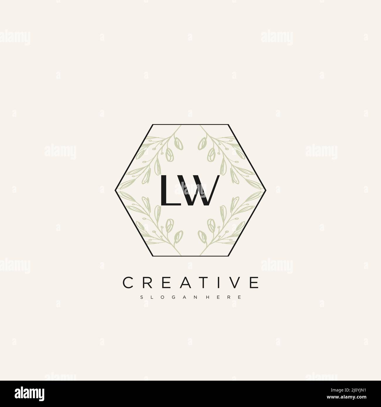 Lw Or Wl Alphabet Letters Abstract Icon Logo Vector Stock