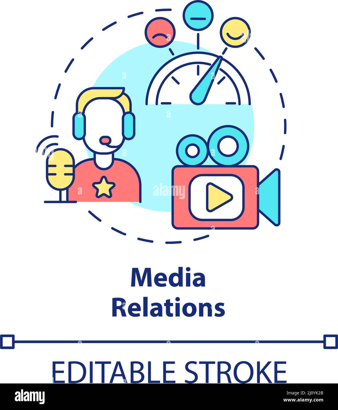 media-relations-concept-icon-stock-vector-image-art-alamy