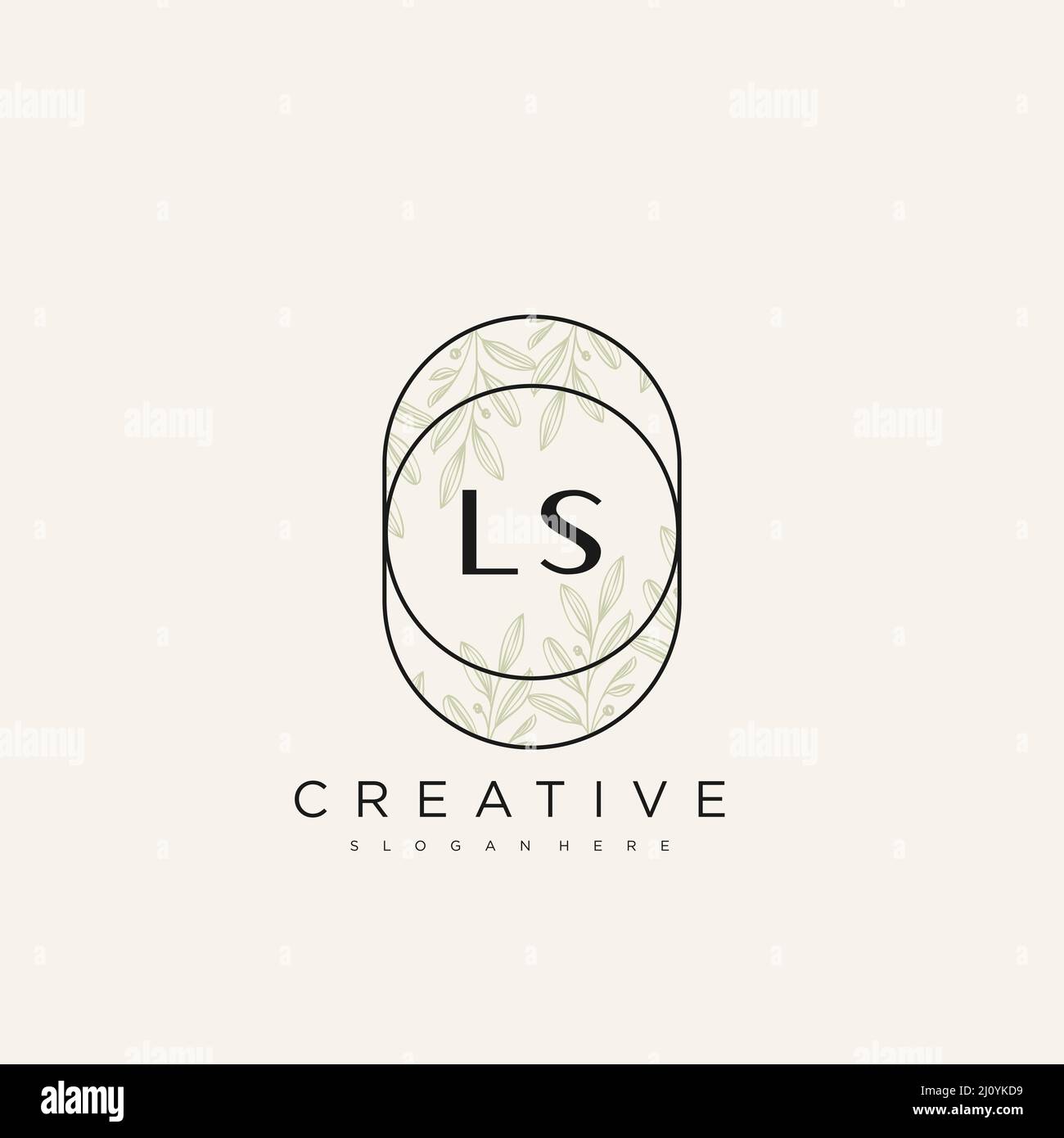 LS Initial Letter Flower Logo Template Vector premium vector Stock Vector