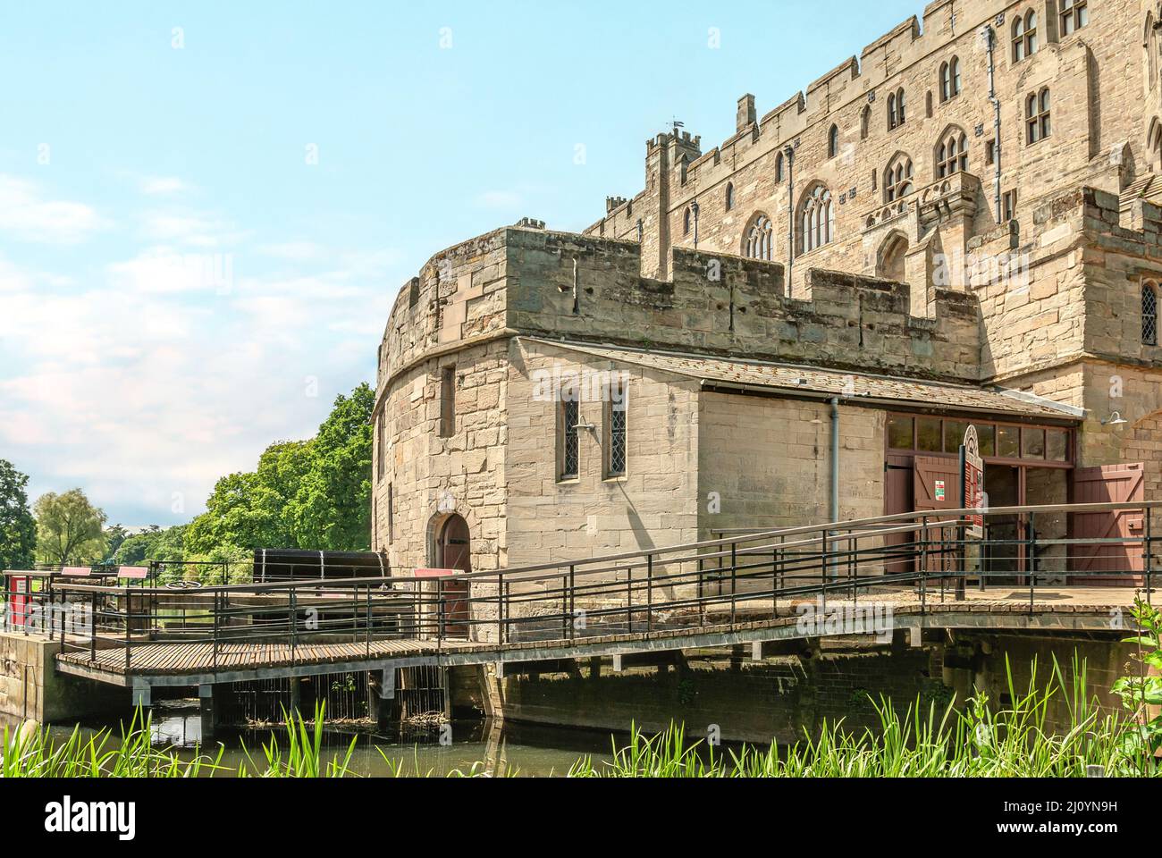 Engine House of Warwick castle mill at Mills Garden, Warwick, Warwickshire, England Stock Photo