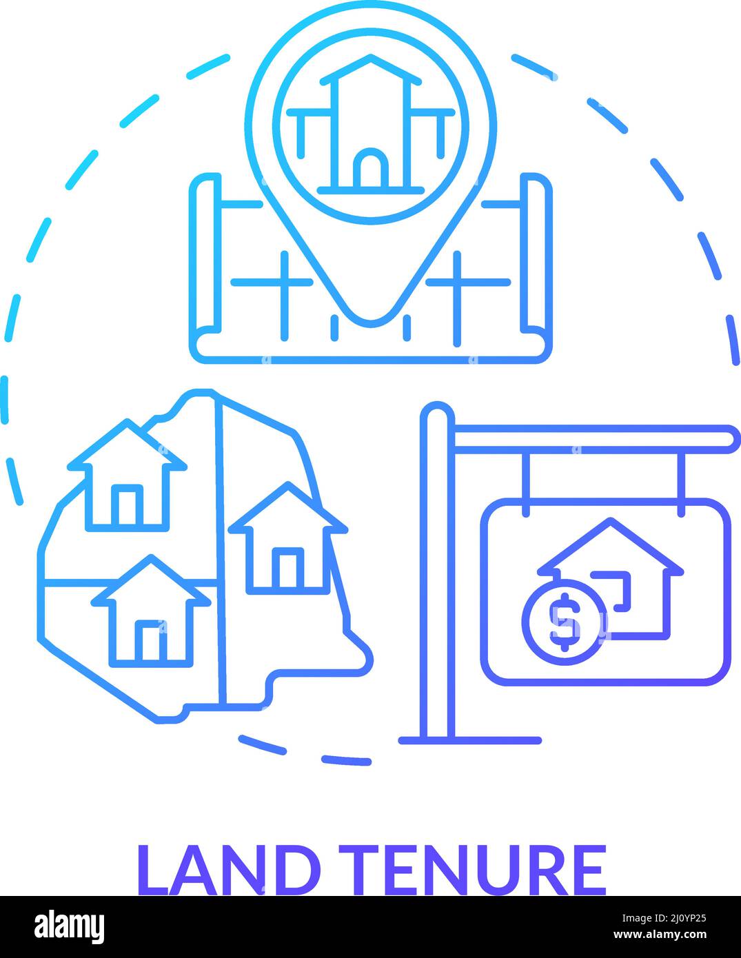 Land tenure blue gradient concept icon Stock Vector Image & Art Alamy