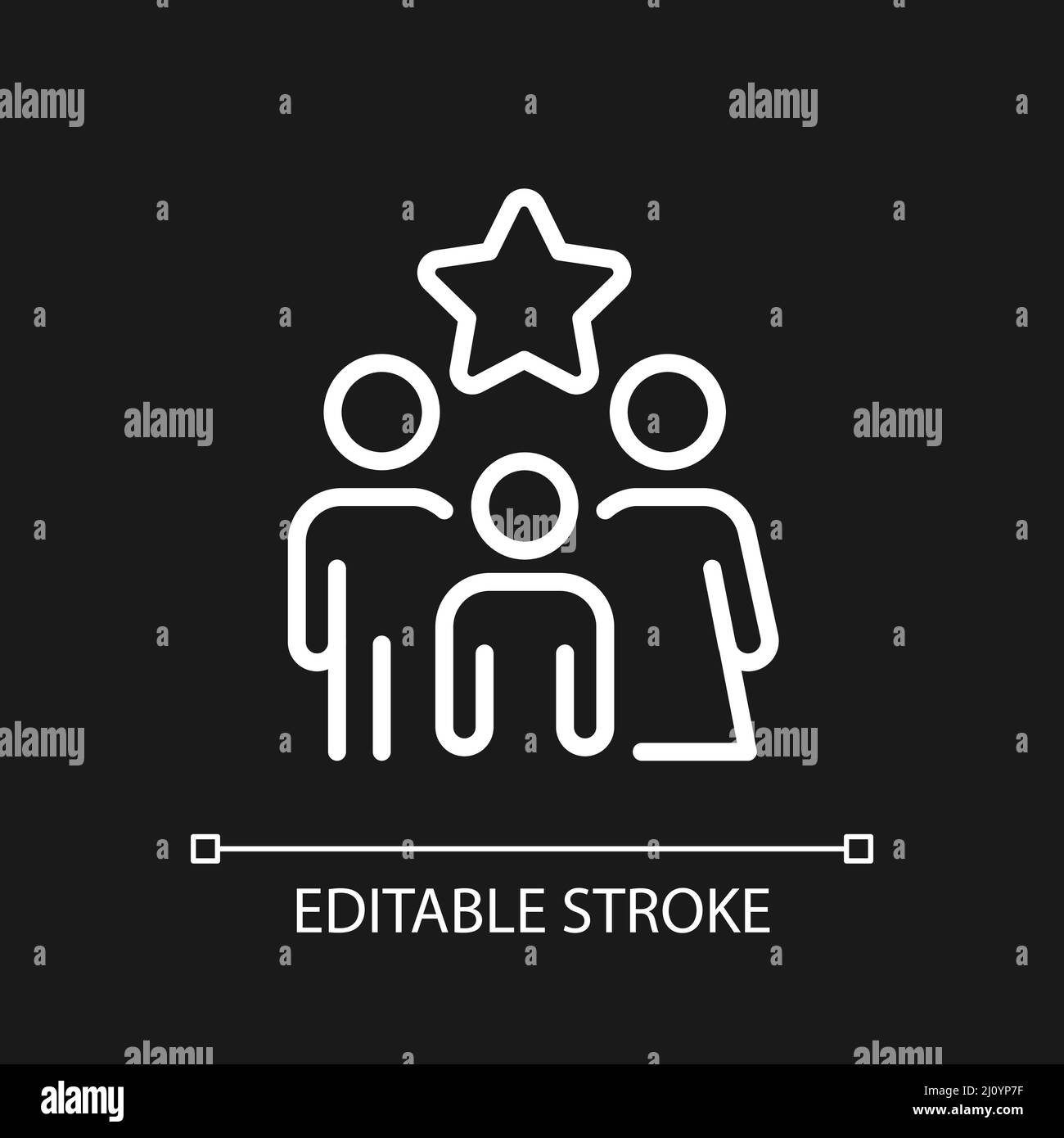 Family bonus pixel perfect white linear icon for dark theme Stock ...