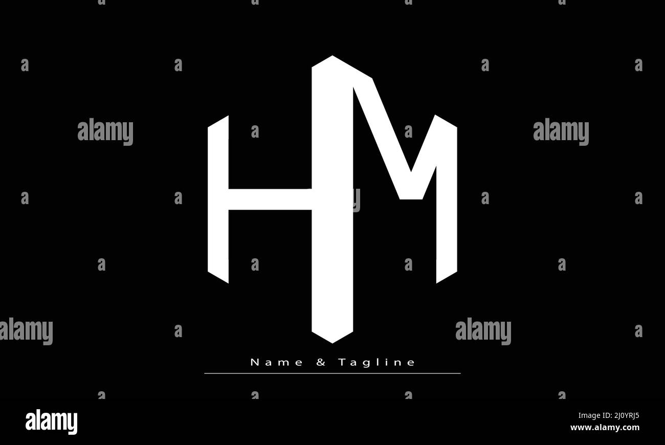 Alphabet letters Initials Monogram logo HM , MH Stock Vector Image ...