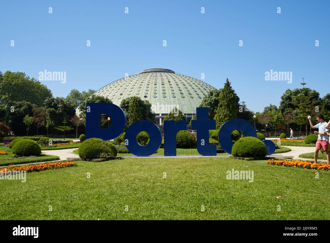 Garden Crystal Palace Porto flowers in Portugal Stock Photo