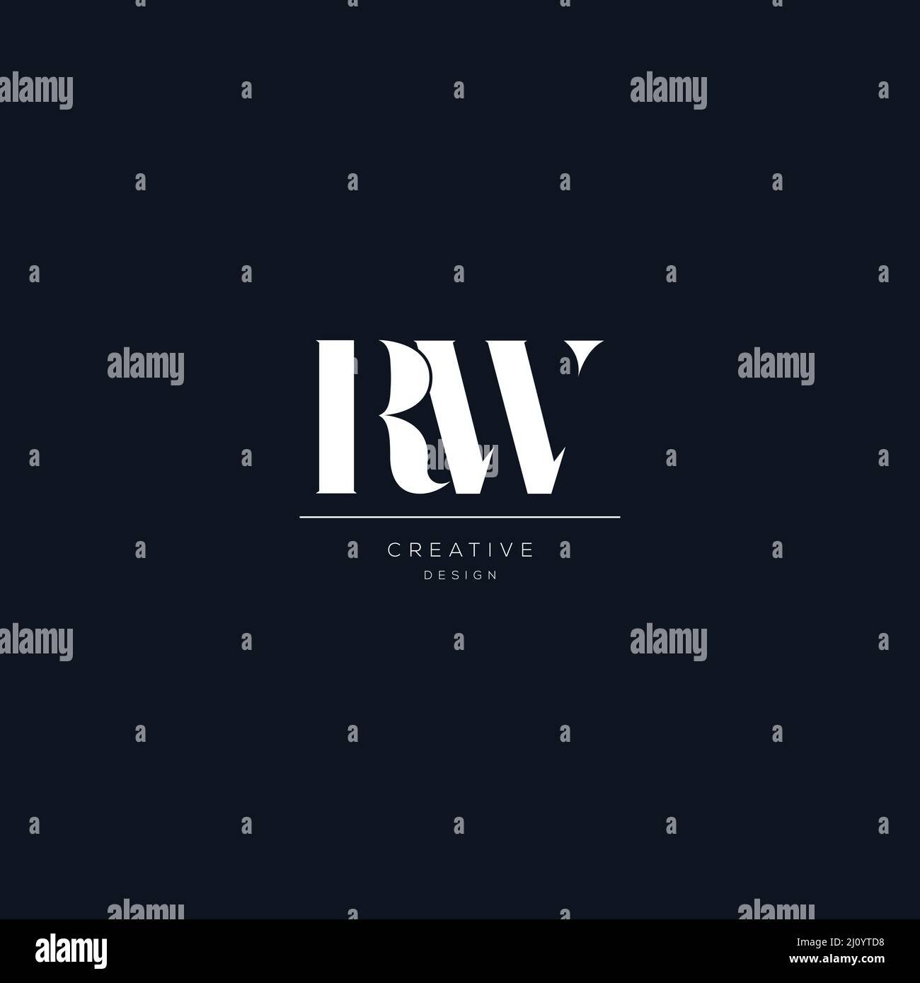 RW letter minimalist logo design template Stock Vector Image & Art - Alamy