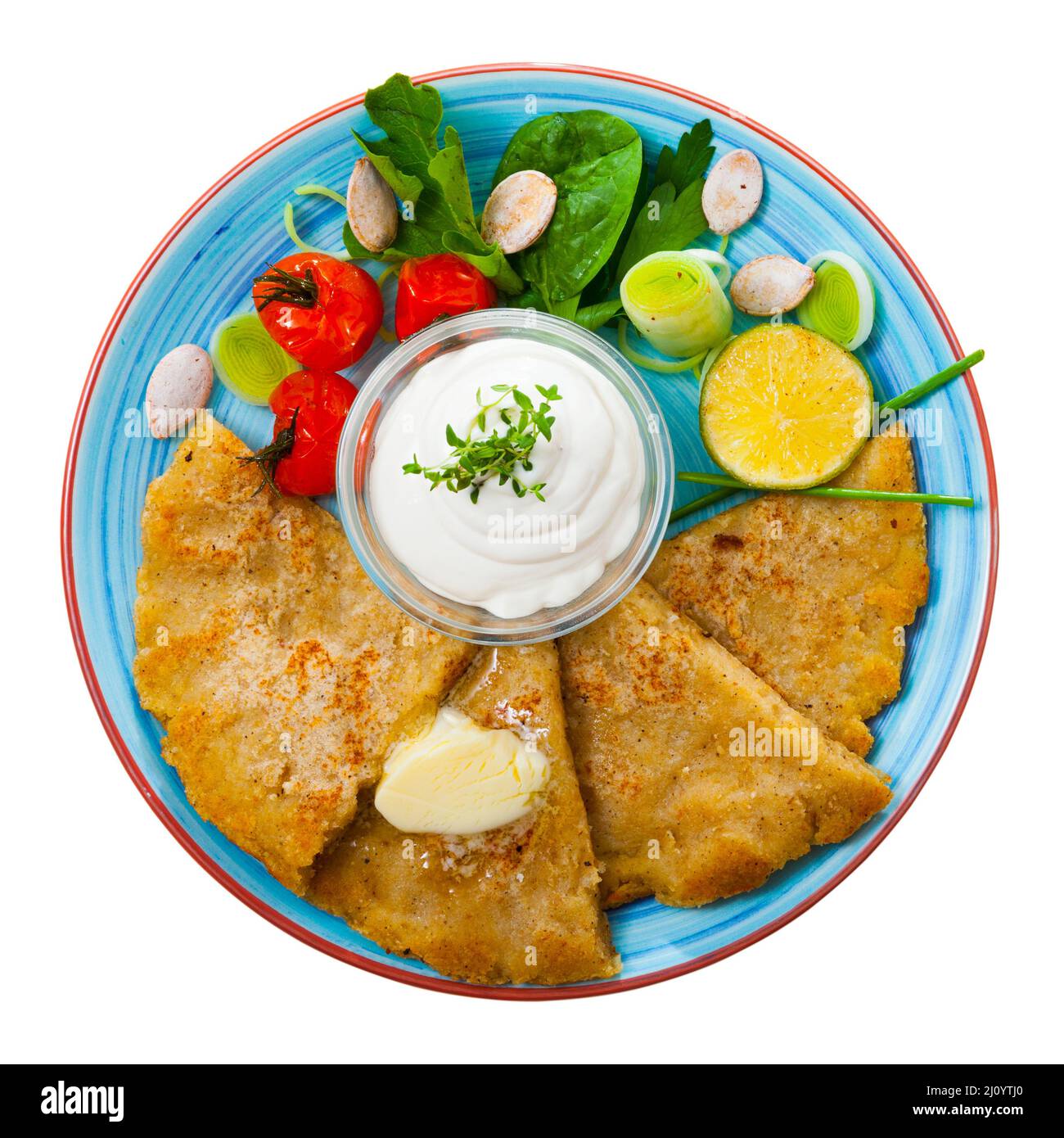 Traditional Scottish dish Potato scone Stock Photo