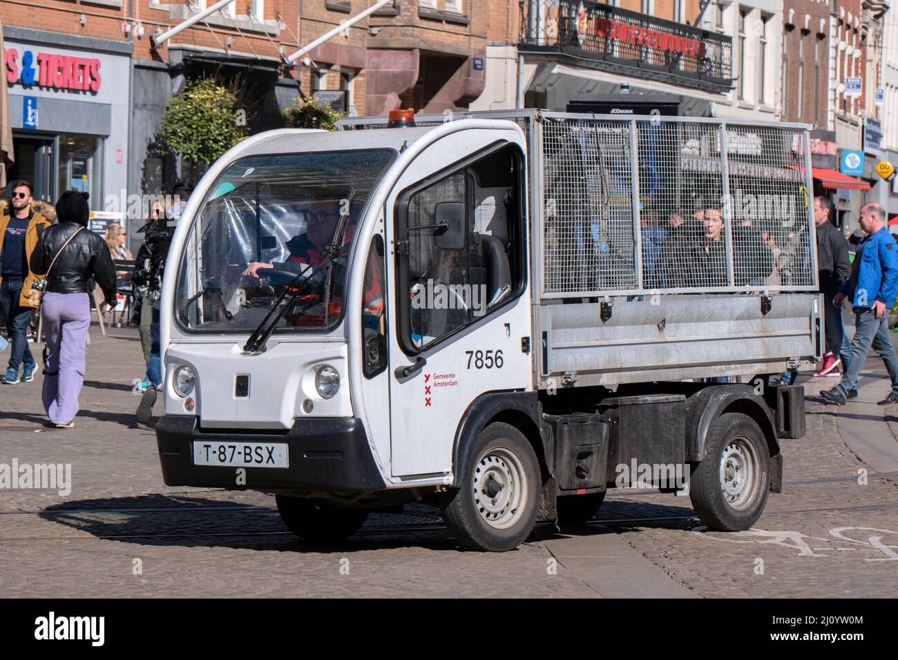 Mini Garbage Truck Of The City Of Amsterdam The Netherlands 19-3-2022 ...