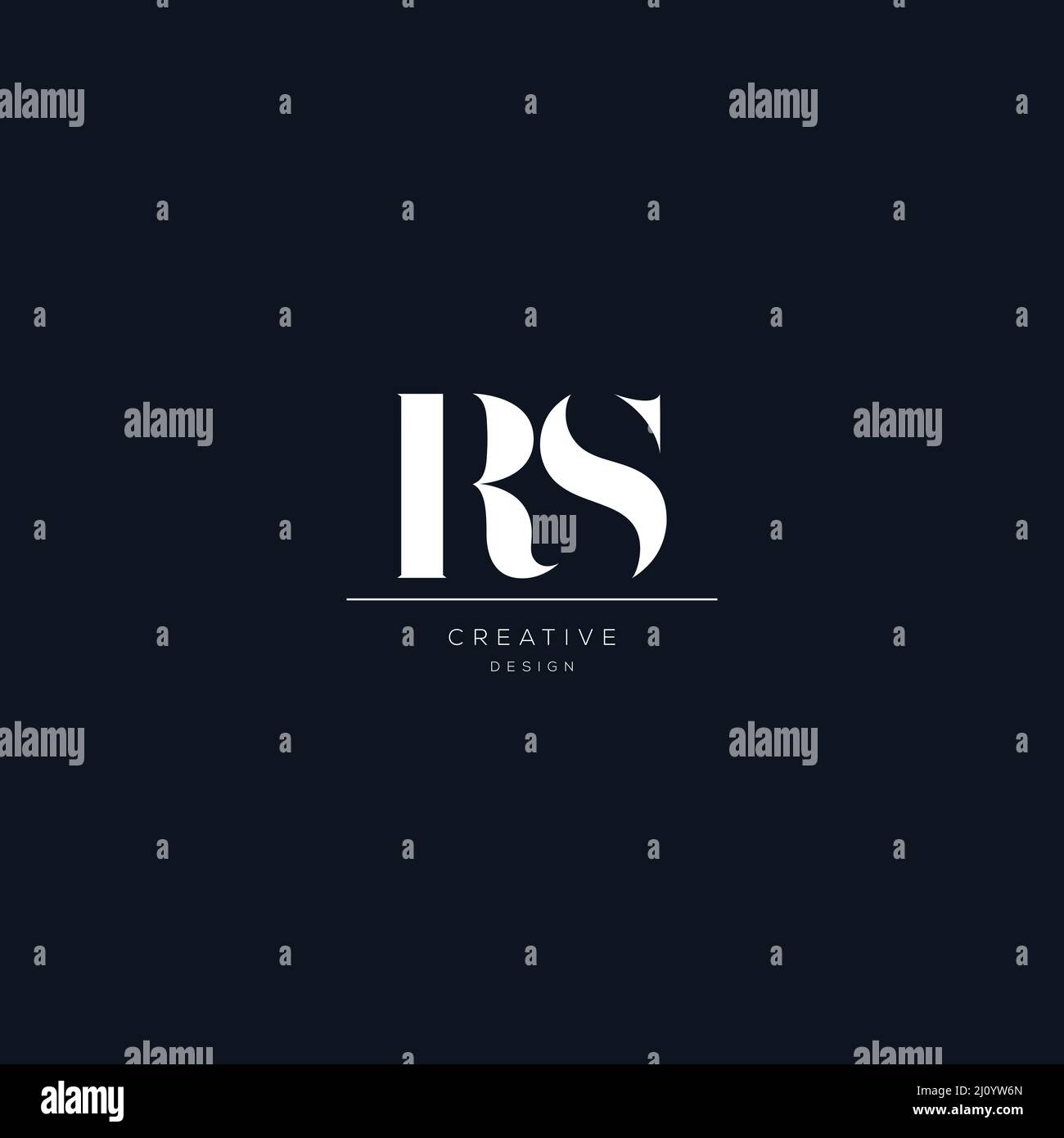 RS letter minimalist logo design template Stock Vector