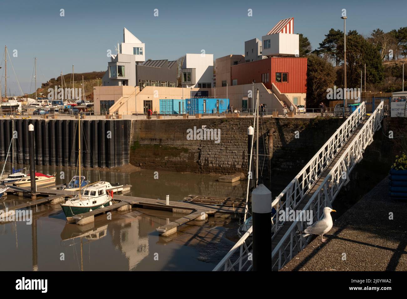 East Quay development, Watchet, Somerset, UK. Stock Photo