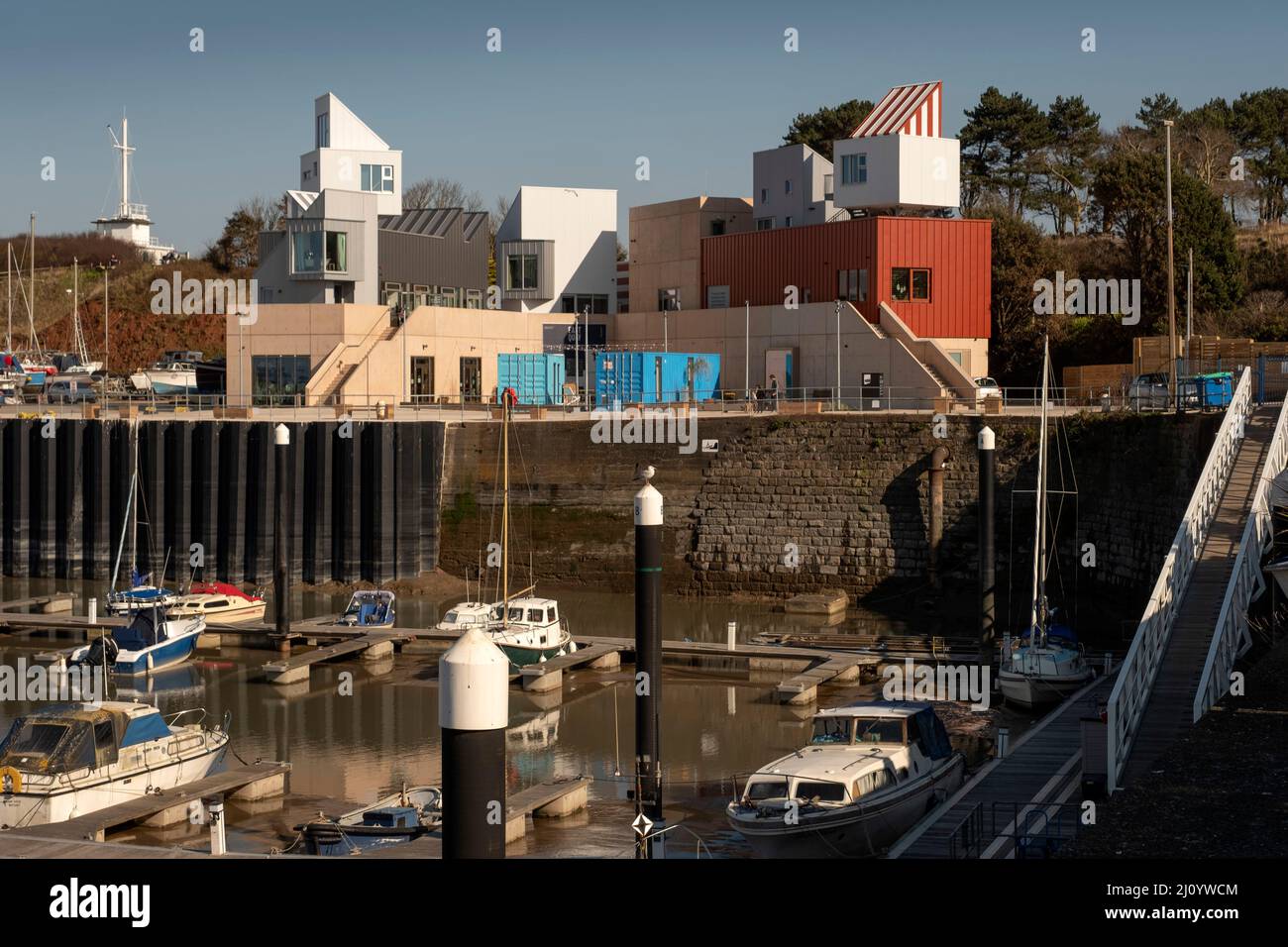 East Quay development, Watchet, Somerset, UK. Stock Photo