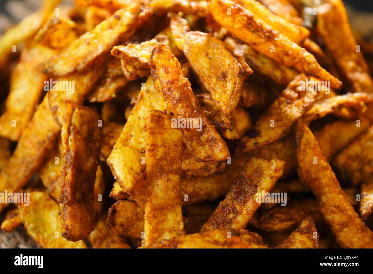 Crispy Fried Potato Chips Stock Photo Alamy