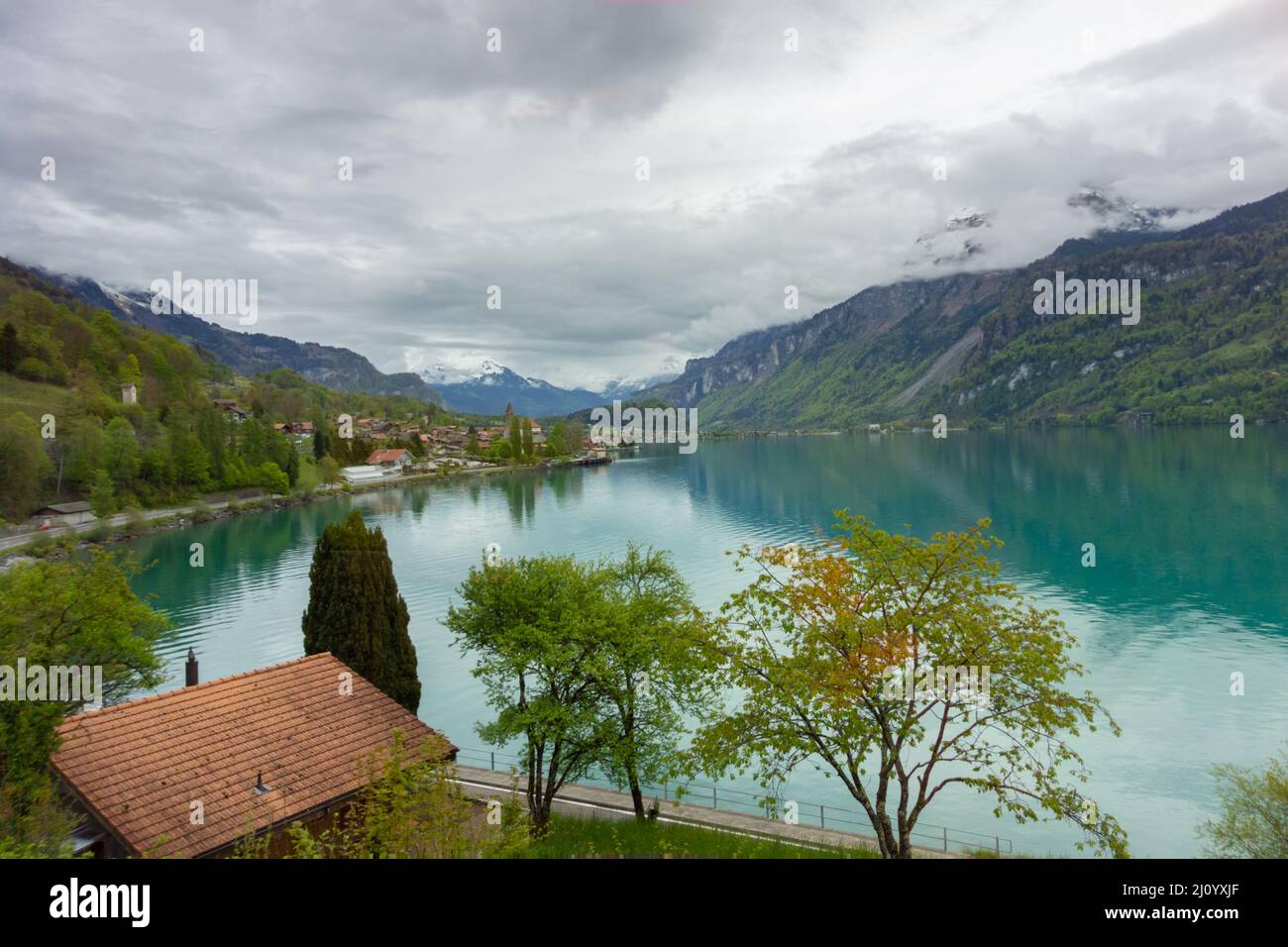 Aerial view of the swiss alps hi-res stock photography and images - Alamy