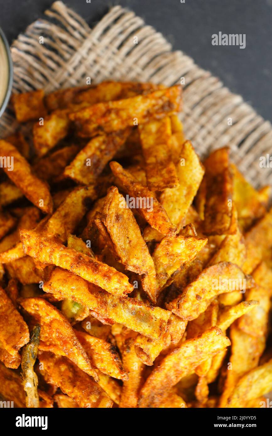 Crispy Fried Greasy Potato Chips Stock Photo Alamy