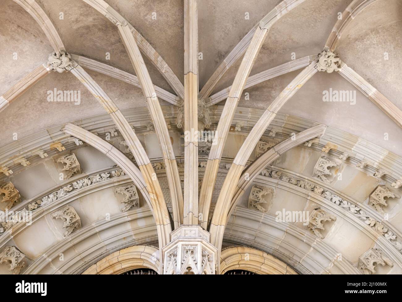 Rib vault in gothic style Stock Photo Alamy
