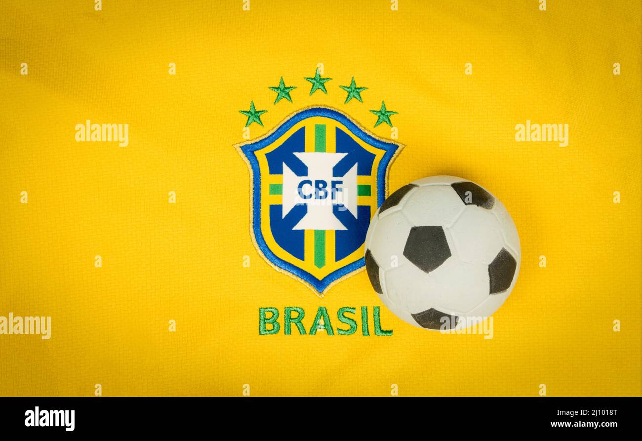 SÃO PAULO, BRAZIL JUNE 23, 2018 The national symbol or logo of the