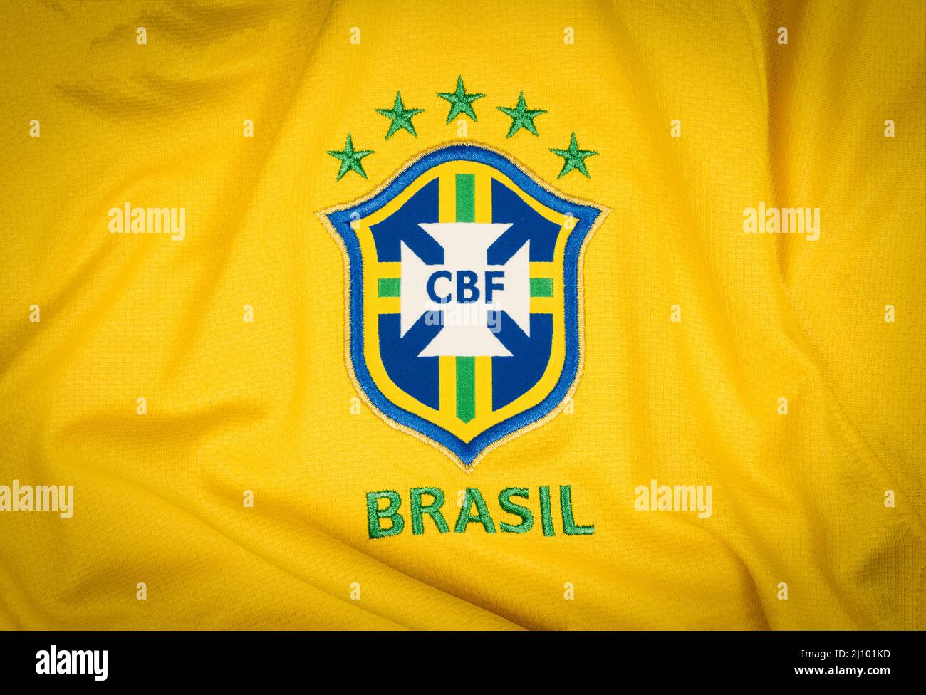 Brazil national football team logo hi-res stock photography and images -  Alamy