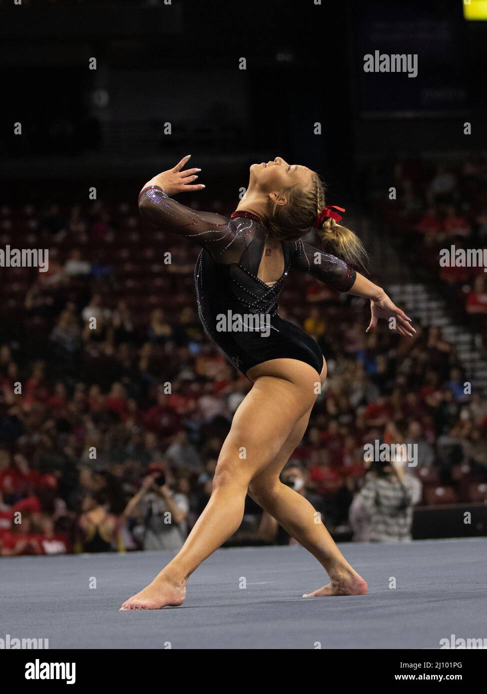 March 19, 2022: University of Utah gymnast Abby Paulson competes during ...