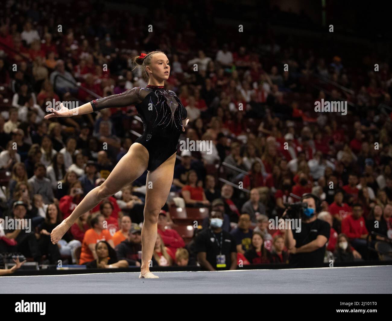 March 19, 2022 University of Utah gymnast Maile O'Keefe competes