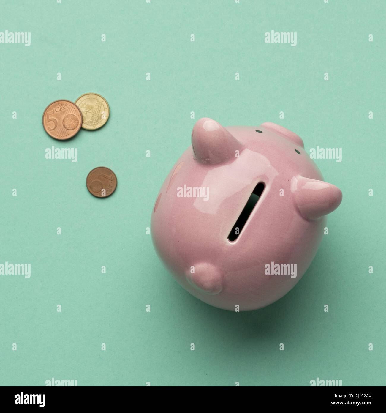 Top view financial elements arrangement Stock Photo