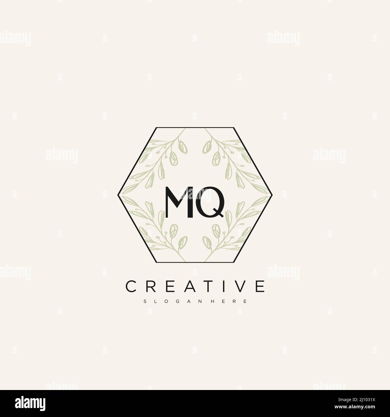 MQ Initial Letter Flower Logo Template Vector premium vector Stock ...