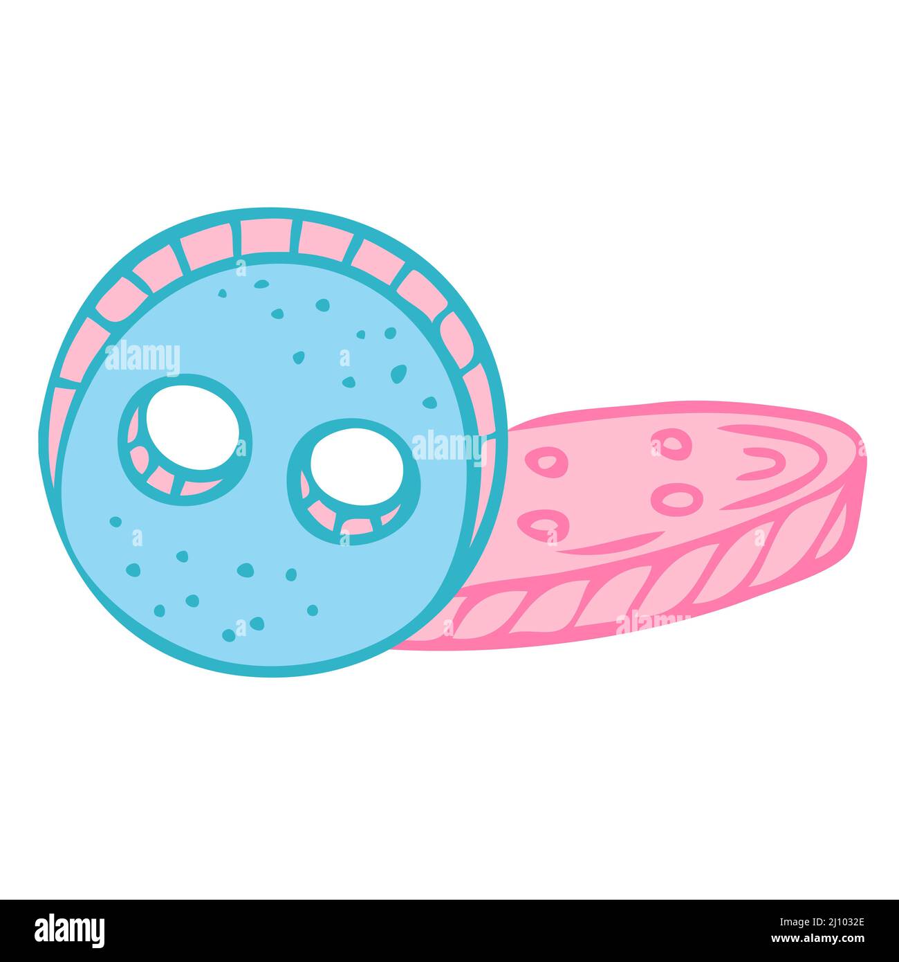 Button for sewing. Fashion designer tool. Vector illustration Stock Vector