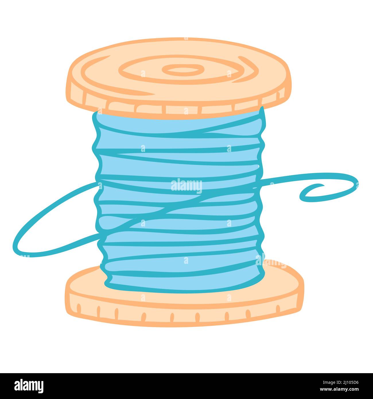 Spool of thread for sewing. Fashion designer tool Stock Vector Image